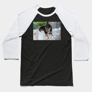 australian shepherd black tri puppy Baseball T-Shirt